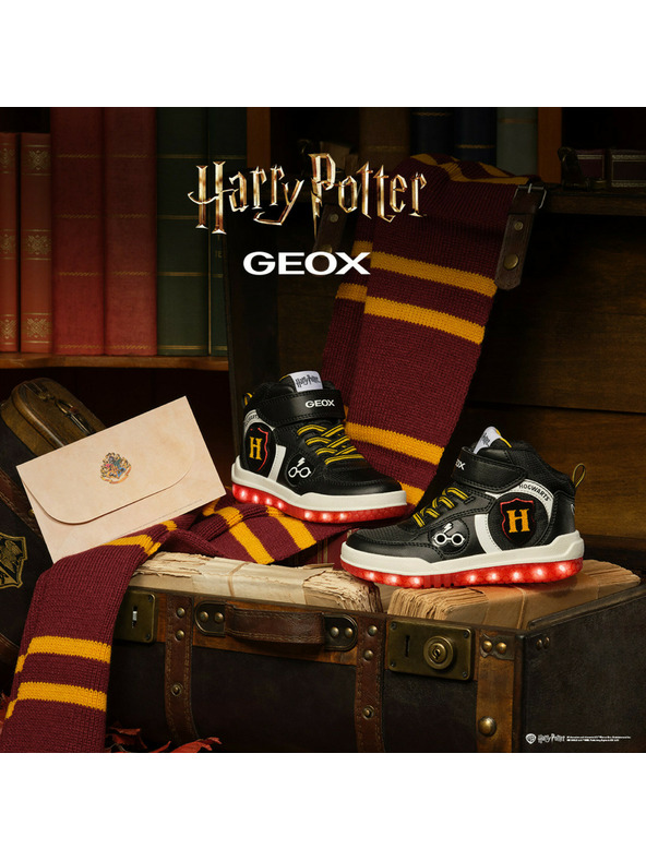 Geox Черни детски маратонки Geox Buzzerlight Harry Potter