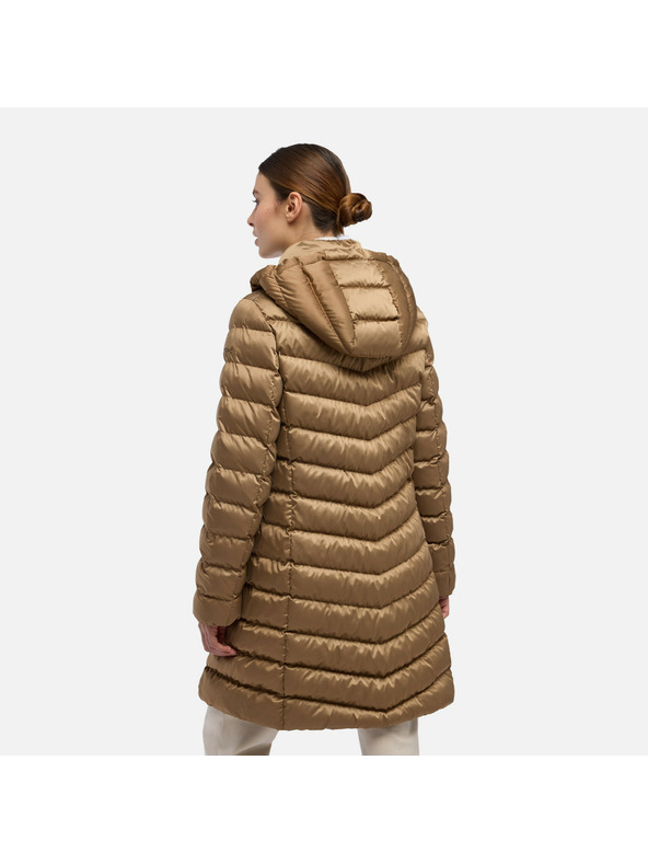 Geox Светлокафяв дамски пухен джакет Geox Zosma