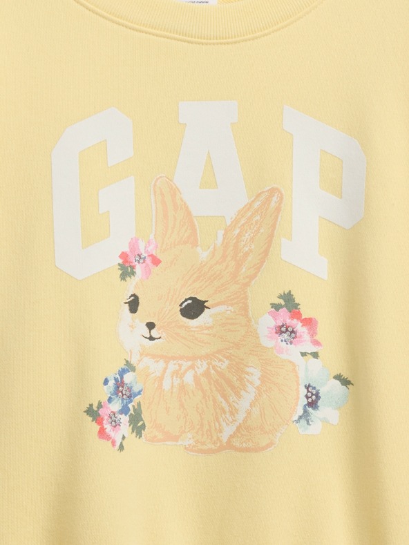 GAP Бебешки суитшърт с голям размер и лого GAP