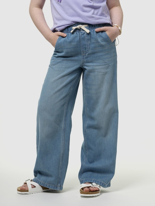 GAP Бебешки дънки с широки крачоли с висока височина GAP