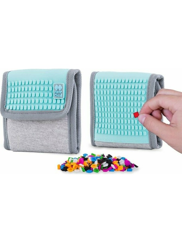 PIXIE CREW PIXIE CREW креативен портфейл сив/тюркоазен