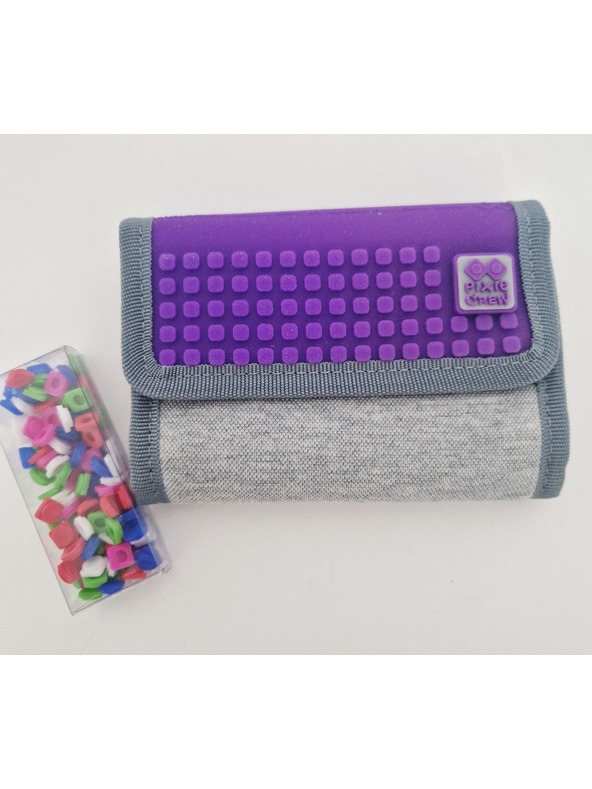 PIXIE CREW PIXIE CREW креативен портфейл сив/лилав