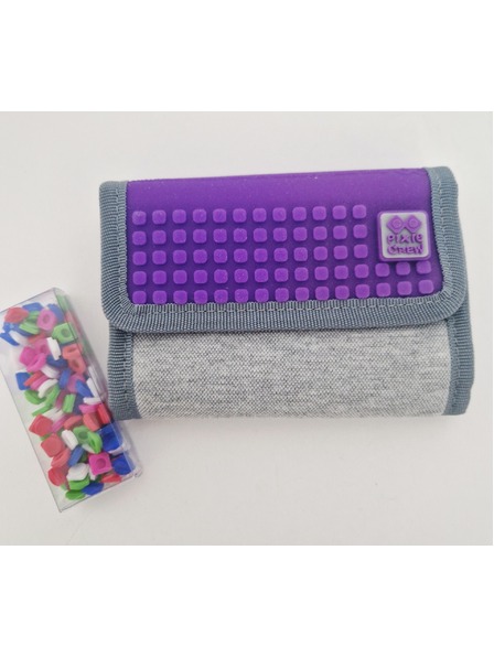 PIXIE CREW PIXIE CREW креативен портфейл сив/лилав