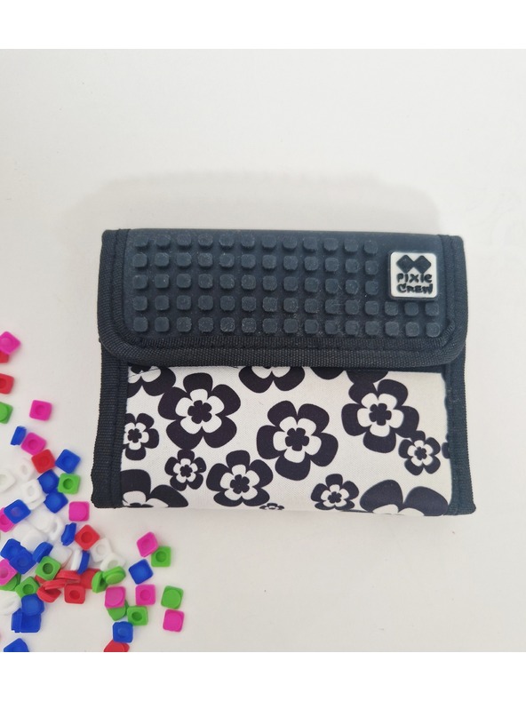 PIXIE CREW PIXIE CREW креативен портфейл черно-бели цветя