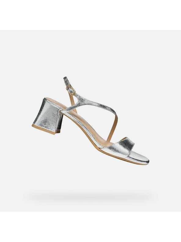 Geox Сребристи дамски сандали Geox New Eraklia 50 T01