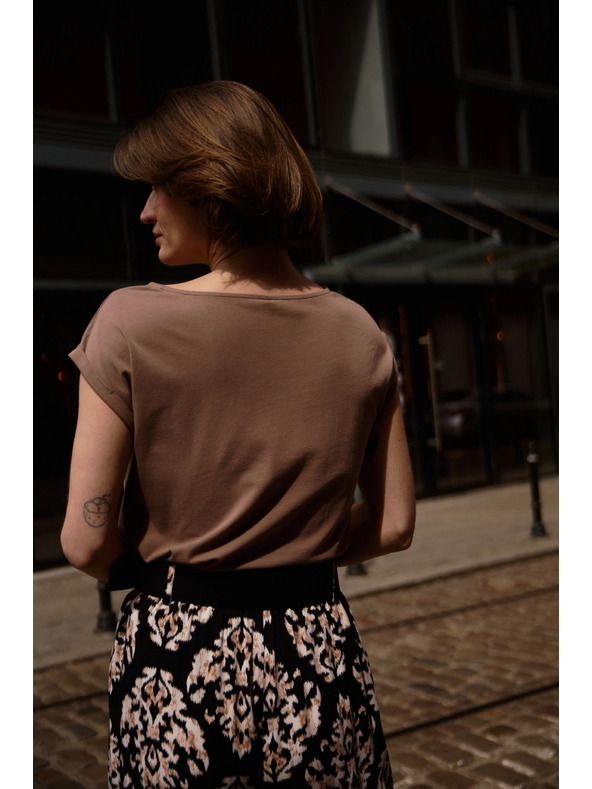 Moodo Светлокафяв топ Moodo