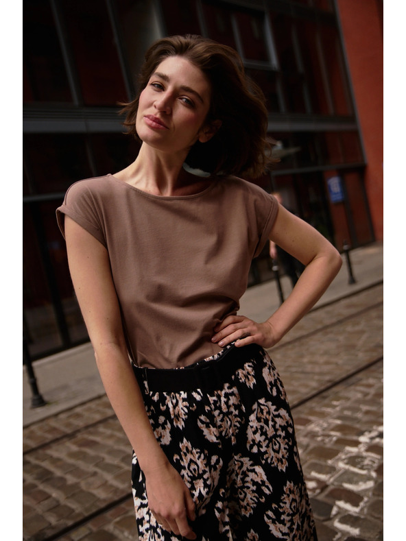 Moodo Светлокафяв топ Moodo