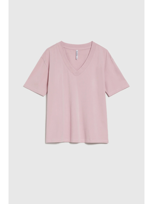 Moodo Розов топ с V-образно деколте Moodo