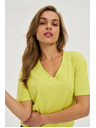 Moodo Жълт топ с V-образно деколте Moodo