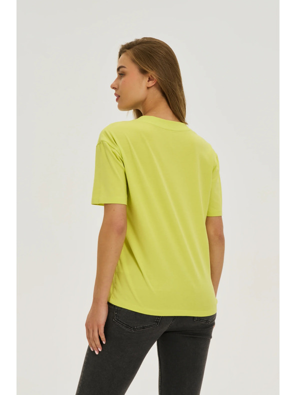 Moodo Жълт топ с V-образно деколте Moodo