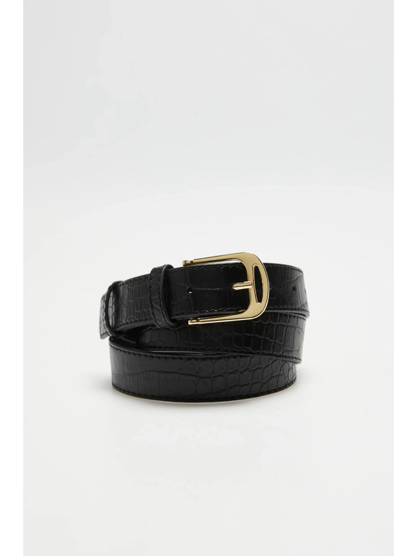 Moodo Колан с Animal Print в черно Moodo