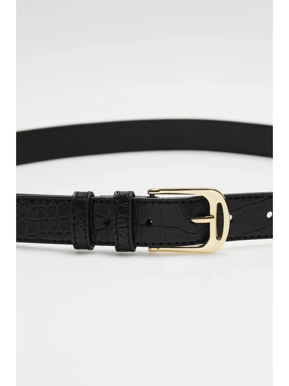 Moodo Колан с Animal Print в черно Moodo