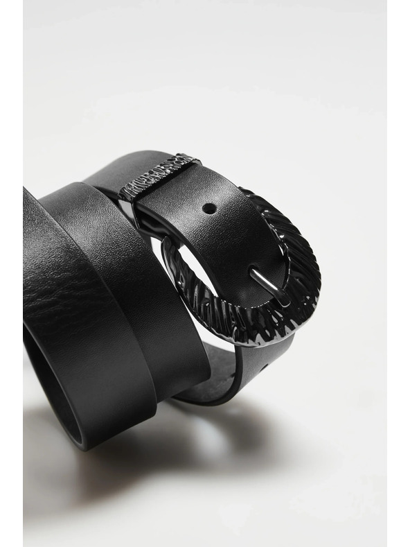 Moodo Колан с катарама в сребрист цвят Moodo