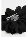 Moodo Брошка с текстилно цвете черна Moodo