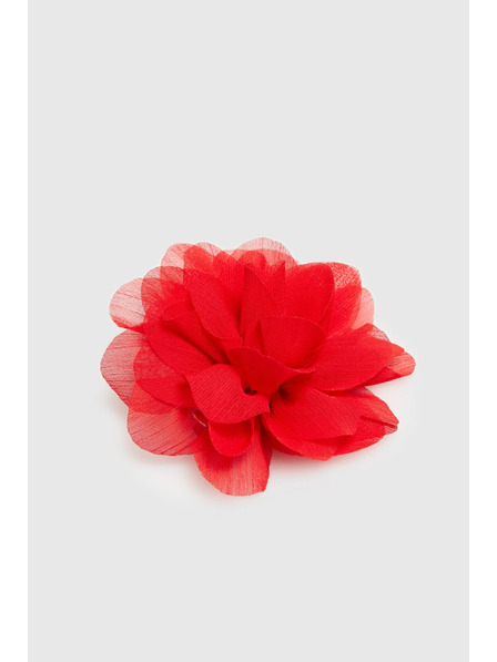 Moodo Брошка с текстилно цвете червена Moodo