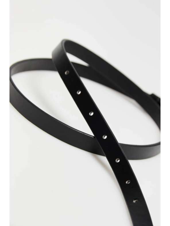 Moodo Колан с катарама в златист цвят черен Moodo