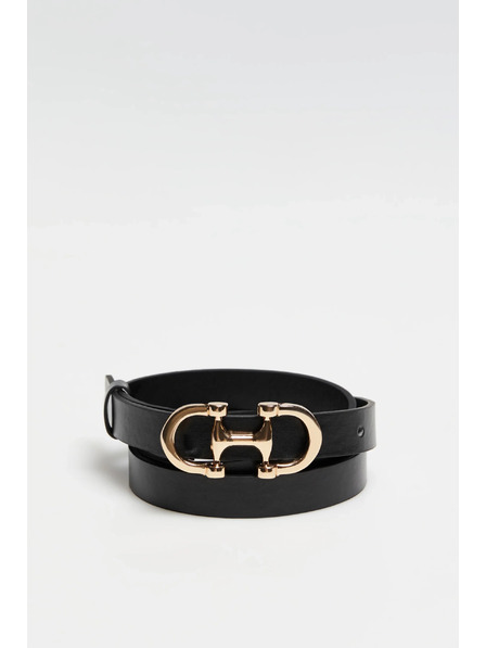 Moodo Колан с декоративна катарама черен Moodo