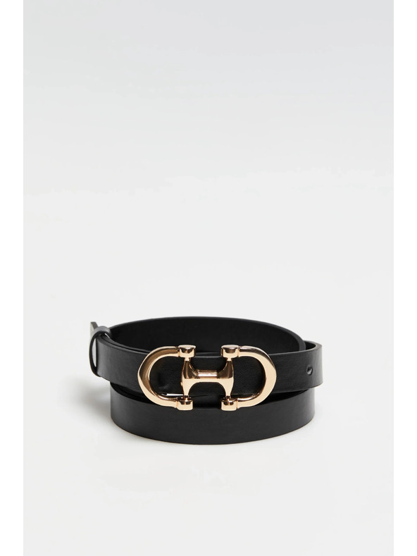 Moodo Колан с декоративна катарама черен Moodo