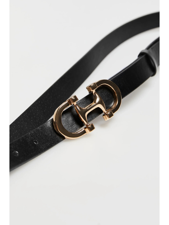 Moodo Колан с декоративна катарама черен Moodo