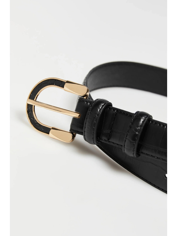 Moodo Колан с декоративна катарама черен Moodo