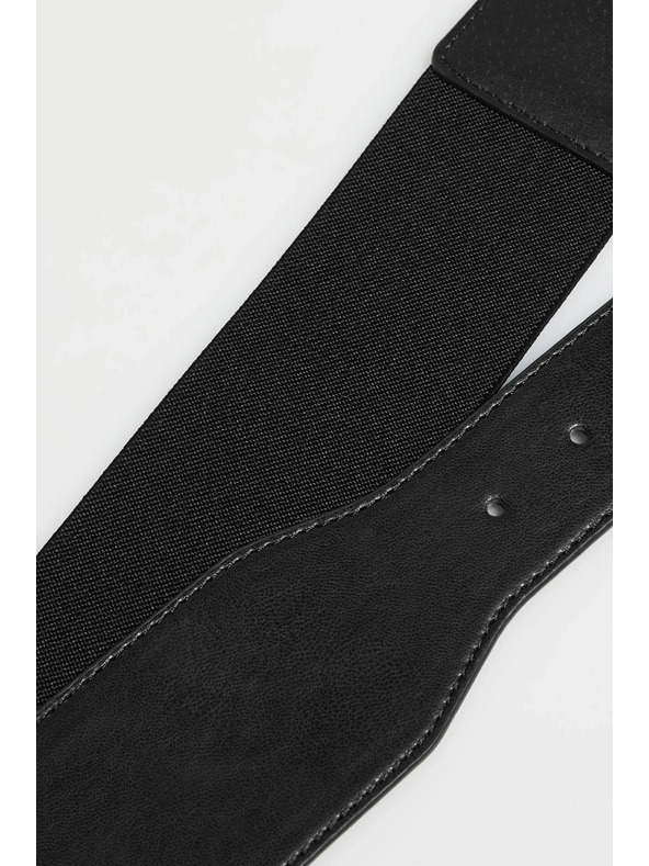 Moodo Черен широк колан с декоративна катарама Moodo