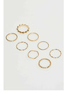 Moodo Комплект фини пръстени в златист цвят Moodo