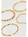 Moodo Комплект фини пръстени в златист цвят Moodo