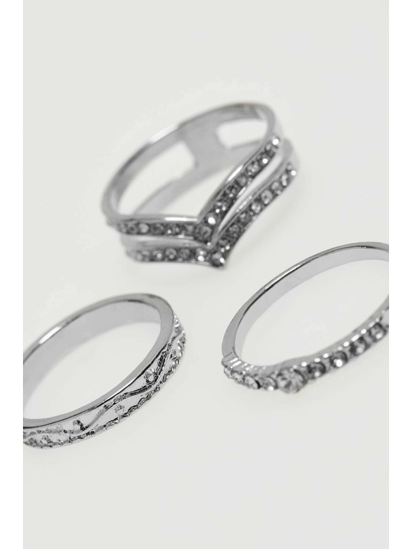 Moodo Комплект пръстени с циркониеви елементи Moodo