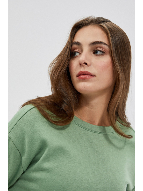 Moodo Блуза с деколте отзад маслинена Moodo