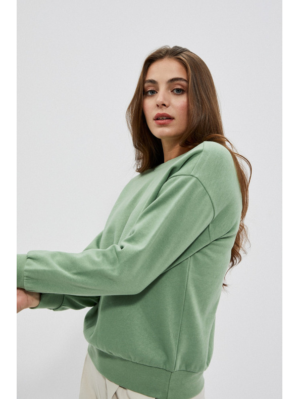 Moodo Блуза с деколте отзад маслинена Moodo
