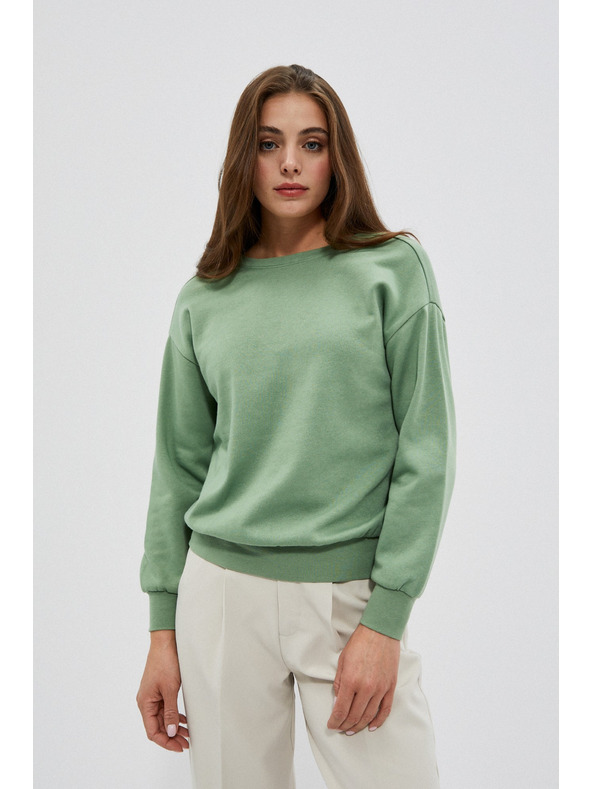 Moodo Блуза с деколте отзад маслинена Moodo