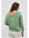 Moodo Блуза с деколте отзад маслинена Moodo
