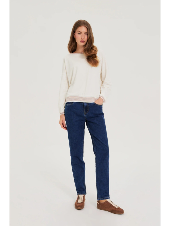 Moodo Памучна суитшърт бежова Moodo