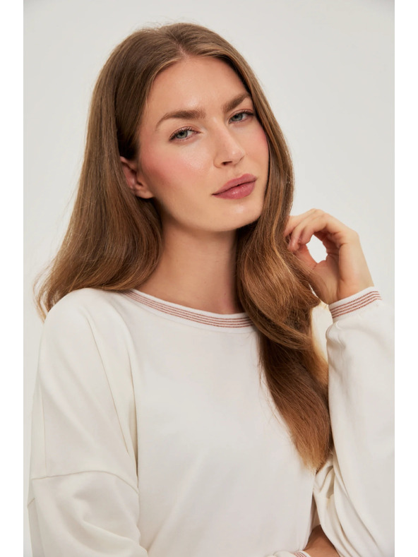 Moodo Памучна суитшърт бежова Moodo