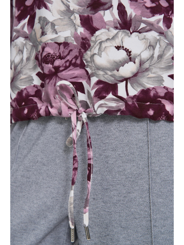 Moodo Цветна суитшърт бяла Moodo