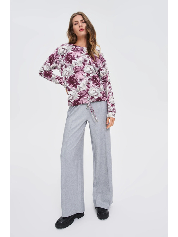 Moodo Цветна суитшърт бяла Moodo