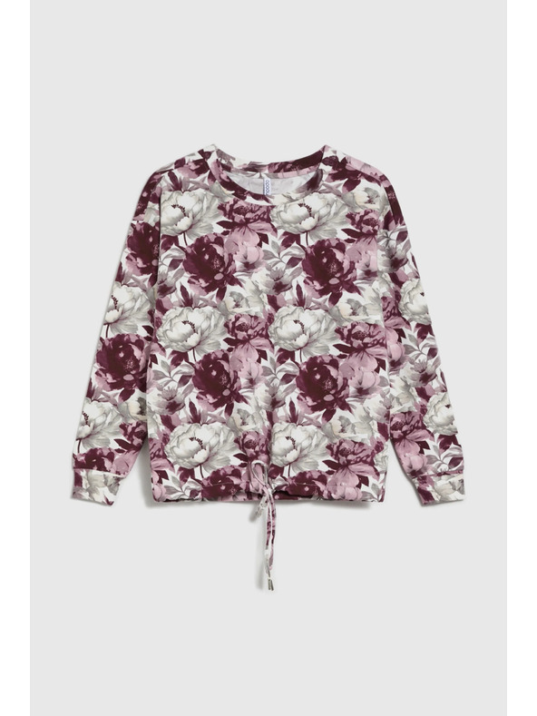 Moodo Цветна суитшърт бяла Moodo