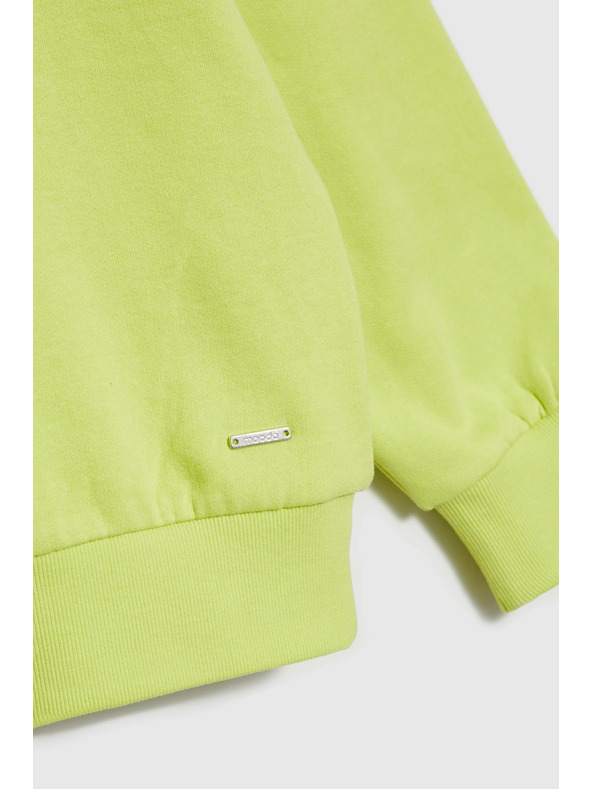 Moodo Блуза с V-образно деколте в лимонено зелено Moodo