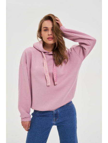 Moodo Суитшърт с качулка розова Moodo