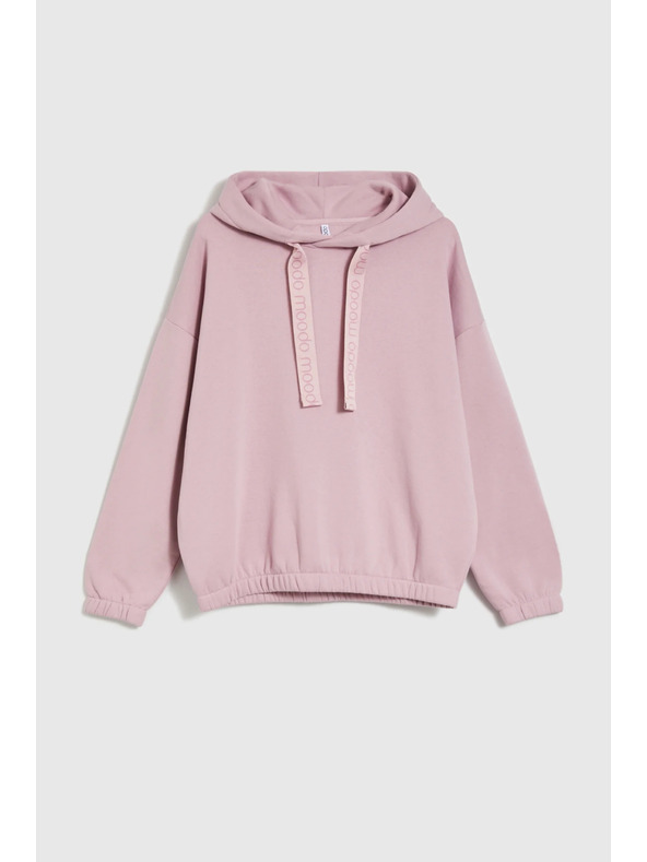 Moodo Суитшърт с качулка розова Moodo