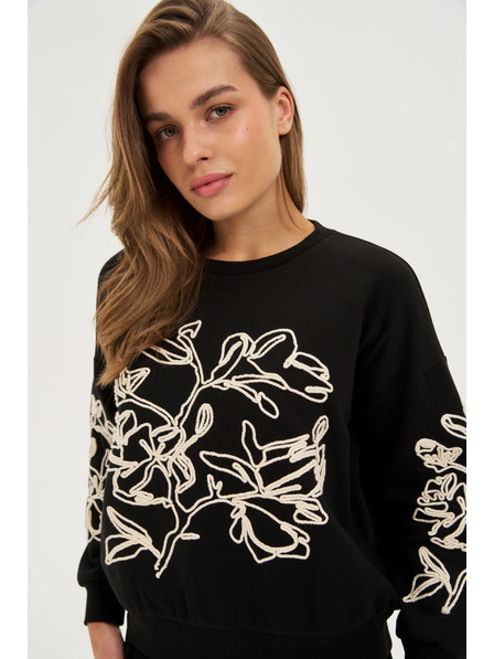 Moodo Блуза с апликация черна Moodo