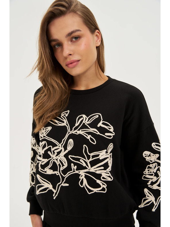 Moodo Блуза с апликация черна Moodo