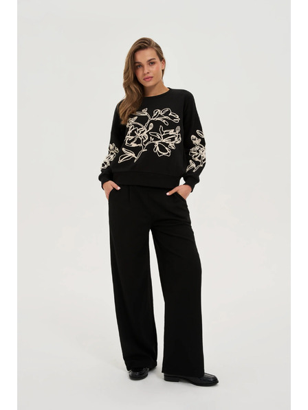 Moodo Блуза с апликация черна Moodo