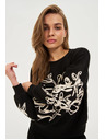 Moodo Блуза с апликация черна Moodo