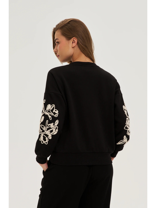 Moodo Блуза с апликация черна Moodo