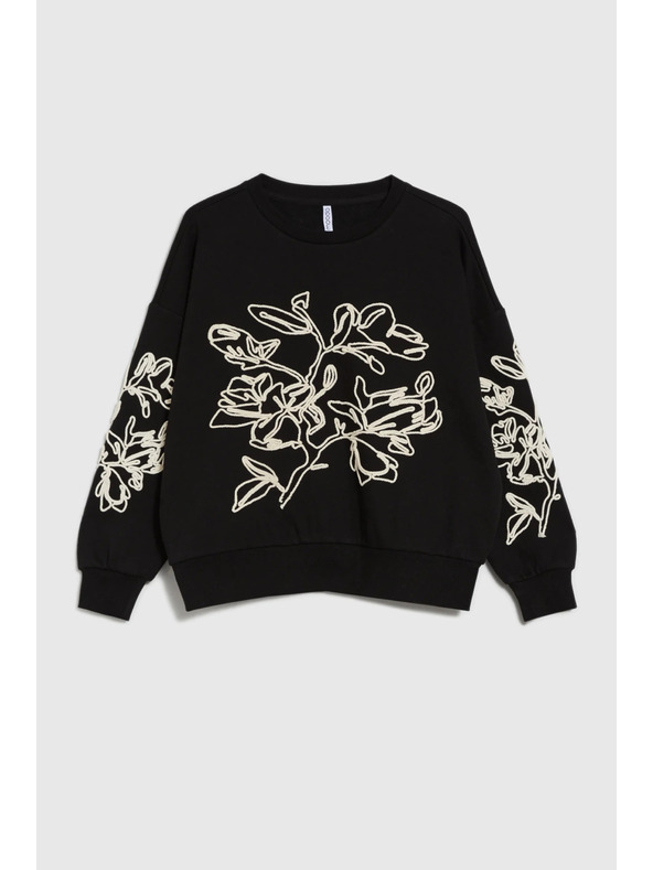 Moodo Блуза с апликация черна Moodo