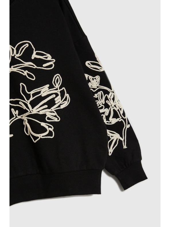 Moodo Блуза с апликация черна Moodo