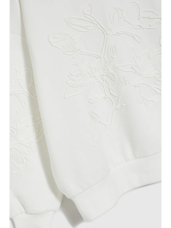 Moodo Блуза с апликация бяла Moodo