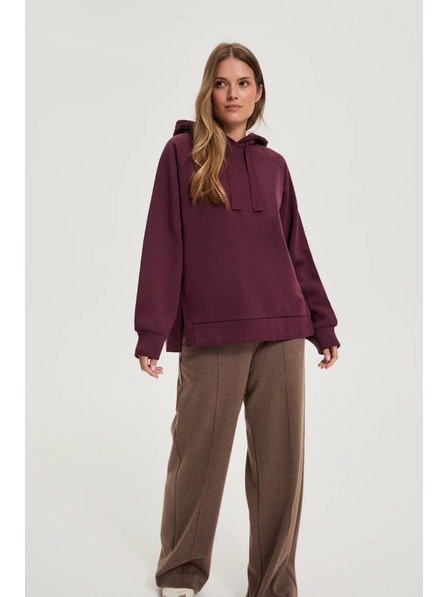 Moodo Hoodie with Hood Burgundy Moodo