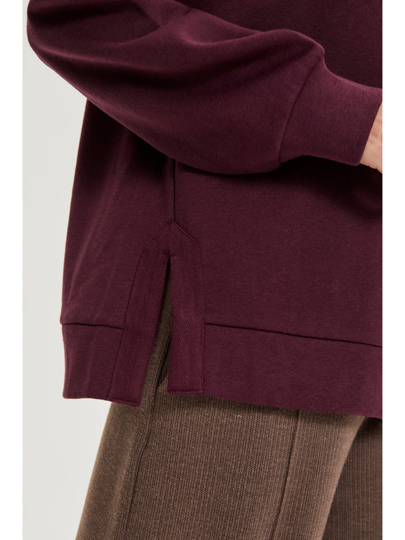Moodo Суитшърт с качулка бордо Moodo